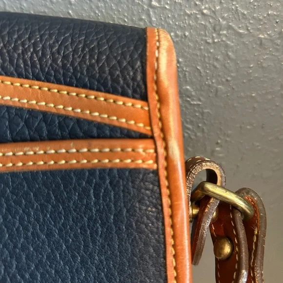 Dooney & Bourke Navy and Tan Crossbody Bag - Picture 4 of 15